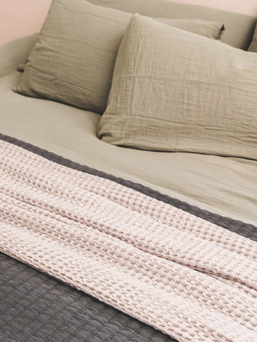 Double Layer Waffle Throw