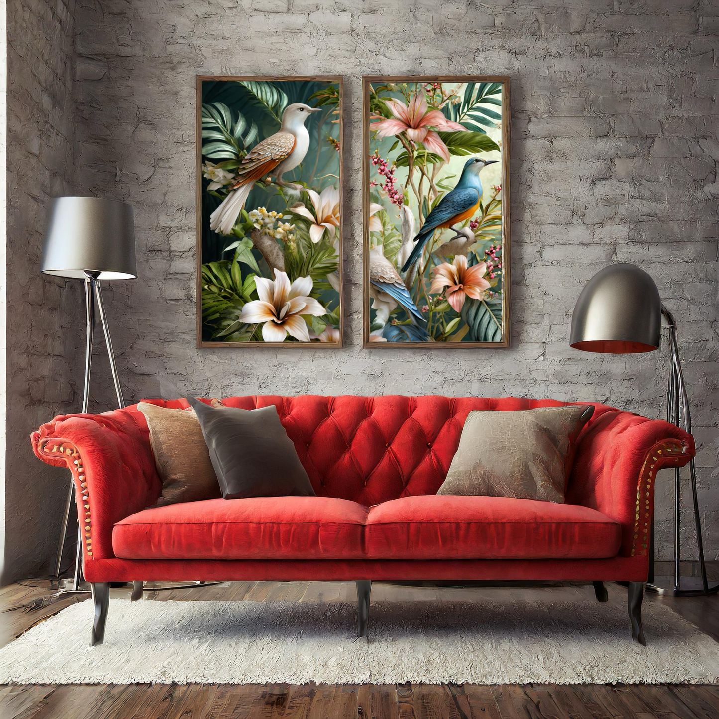 Wall Art Aviary Oasis set of 2