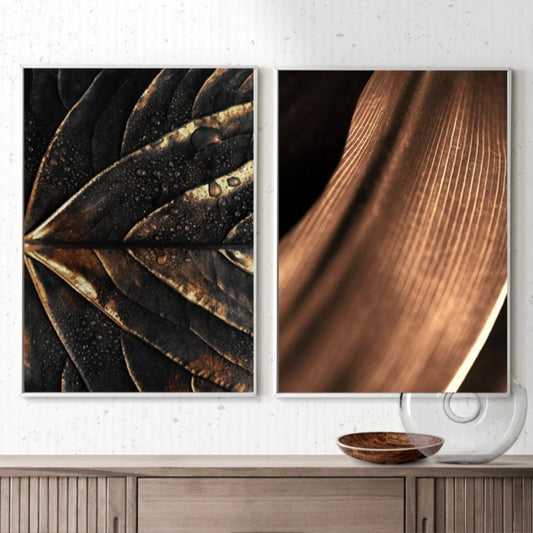 Wall Art bronze leaf