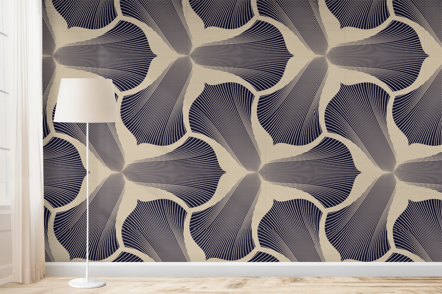 Panelled Wallpaper Petals