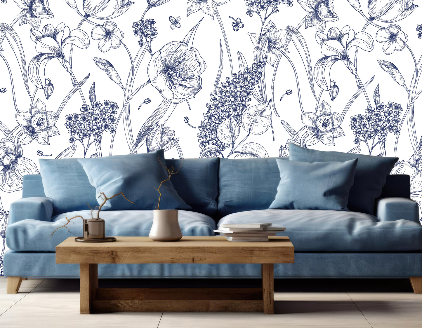 Wallpaper Frozen Florals