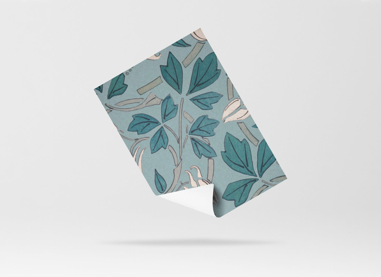 Wallpaper Floral Teal