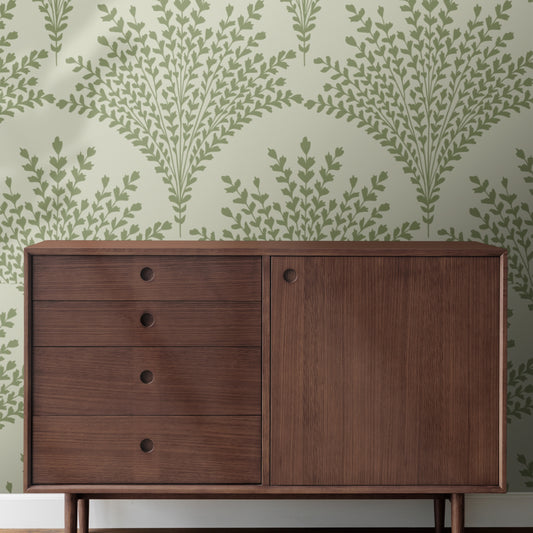 Panelled Wallpaper Minty Fern