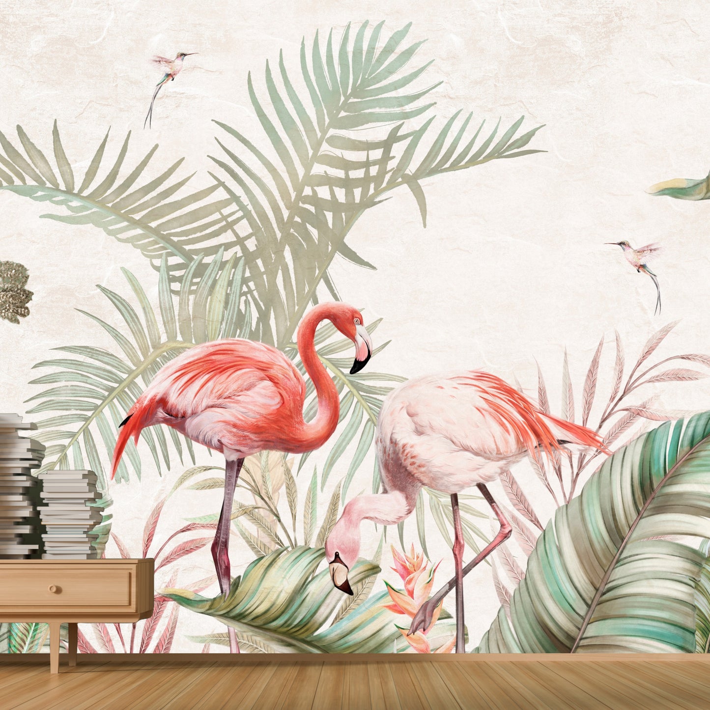 Wallpaper Dancing Flamingo