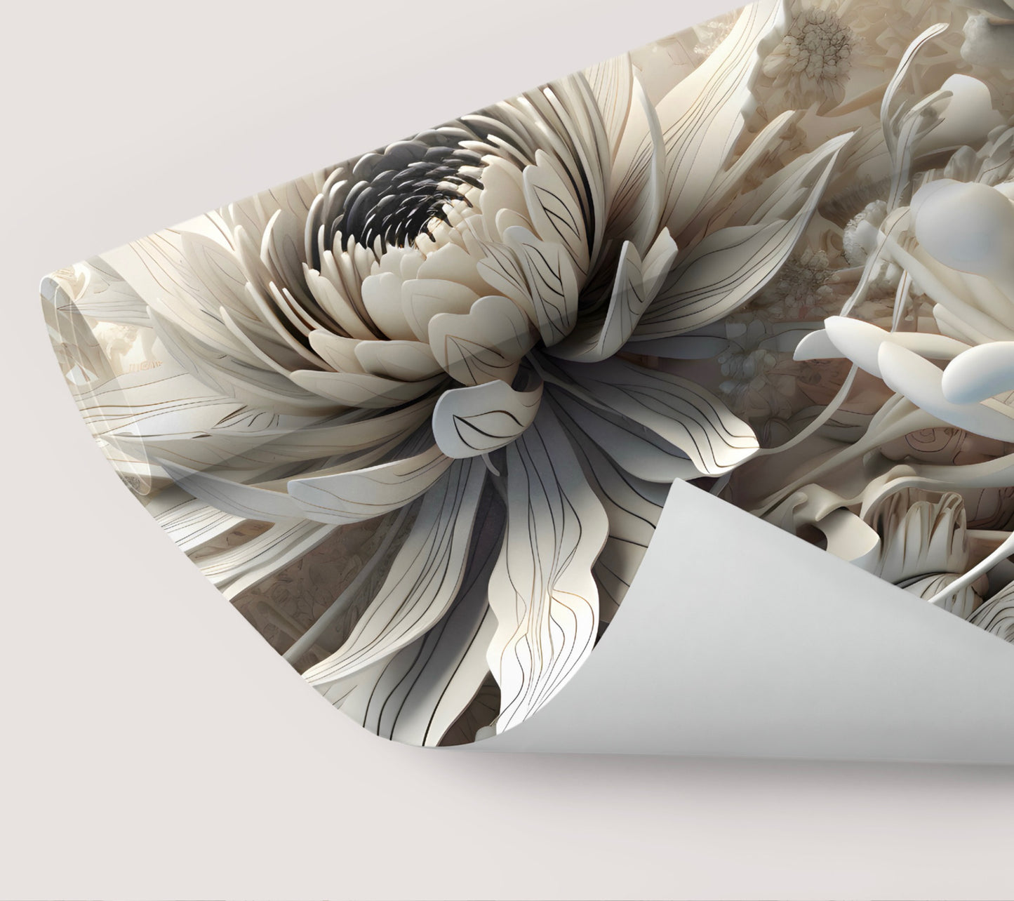 Wallpaper 3D Floral line detail