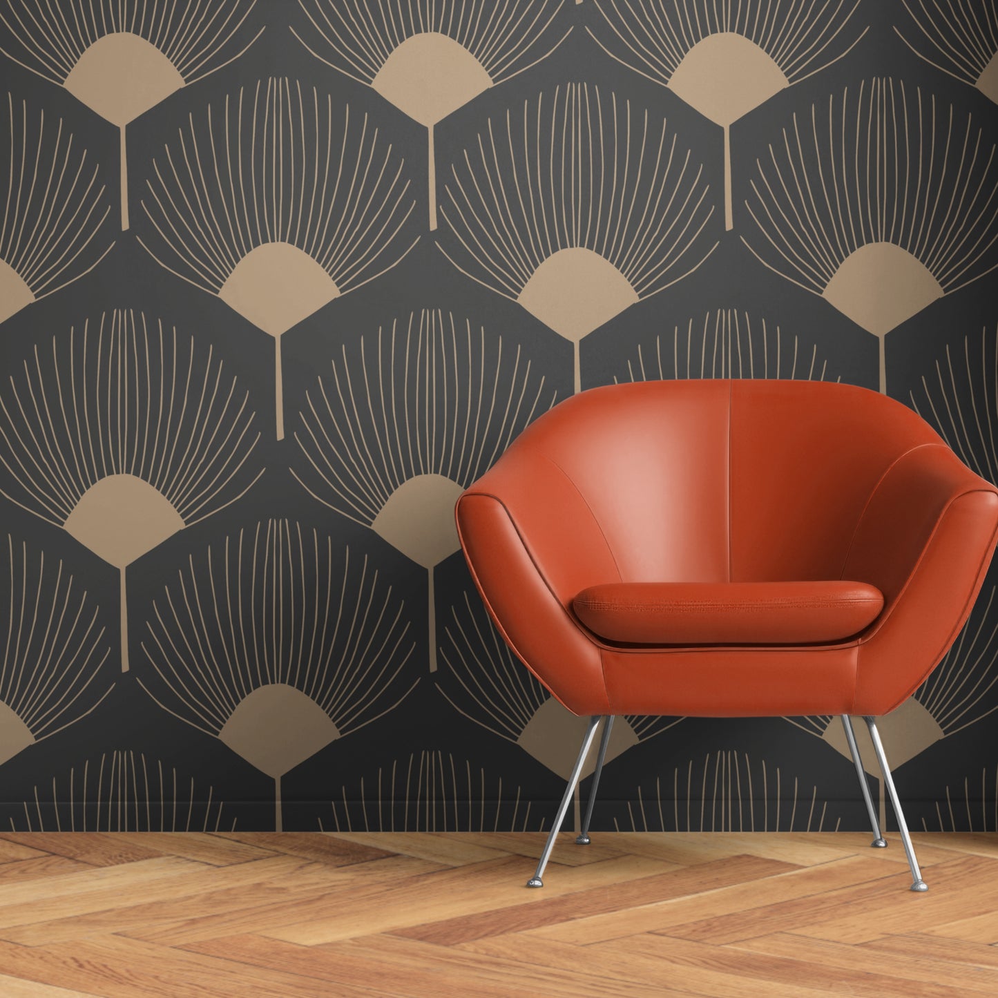 Panelled Wallpaper Royal Fan