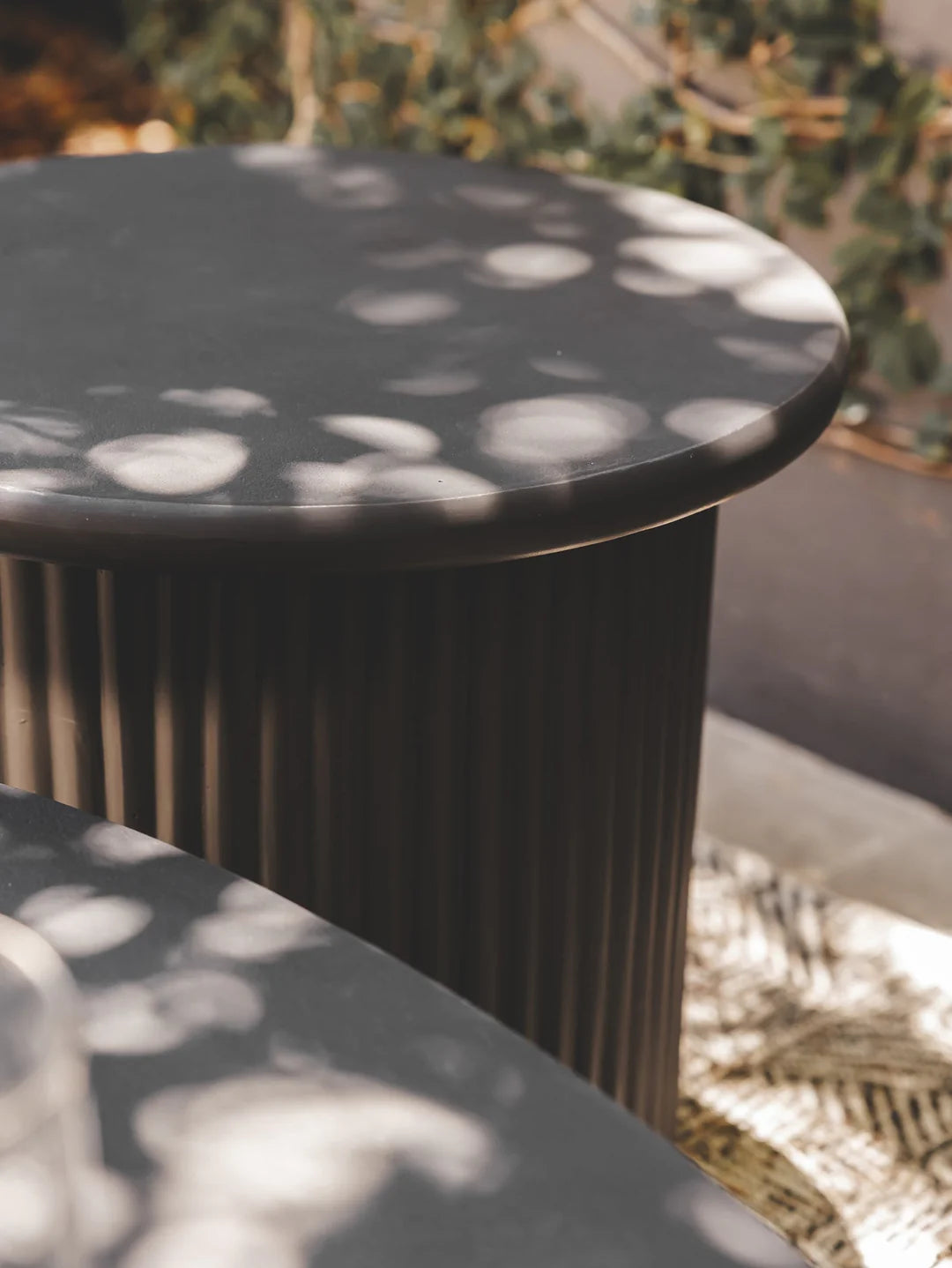 Bora Bora Outdoor Side Table in Carbon