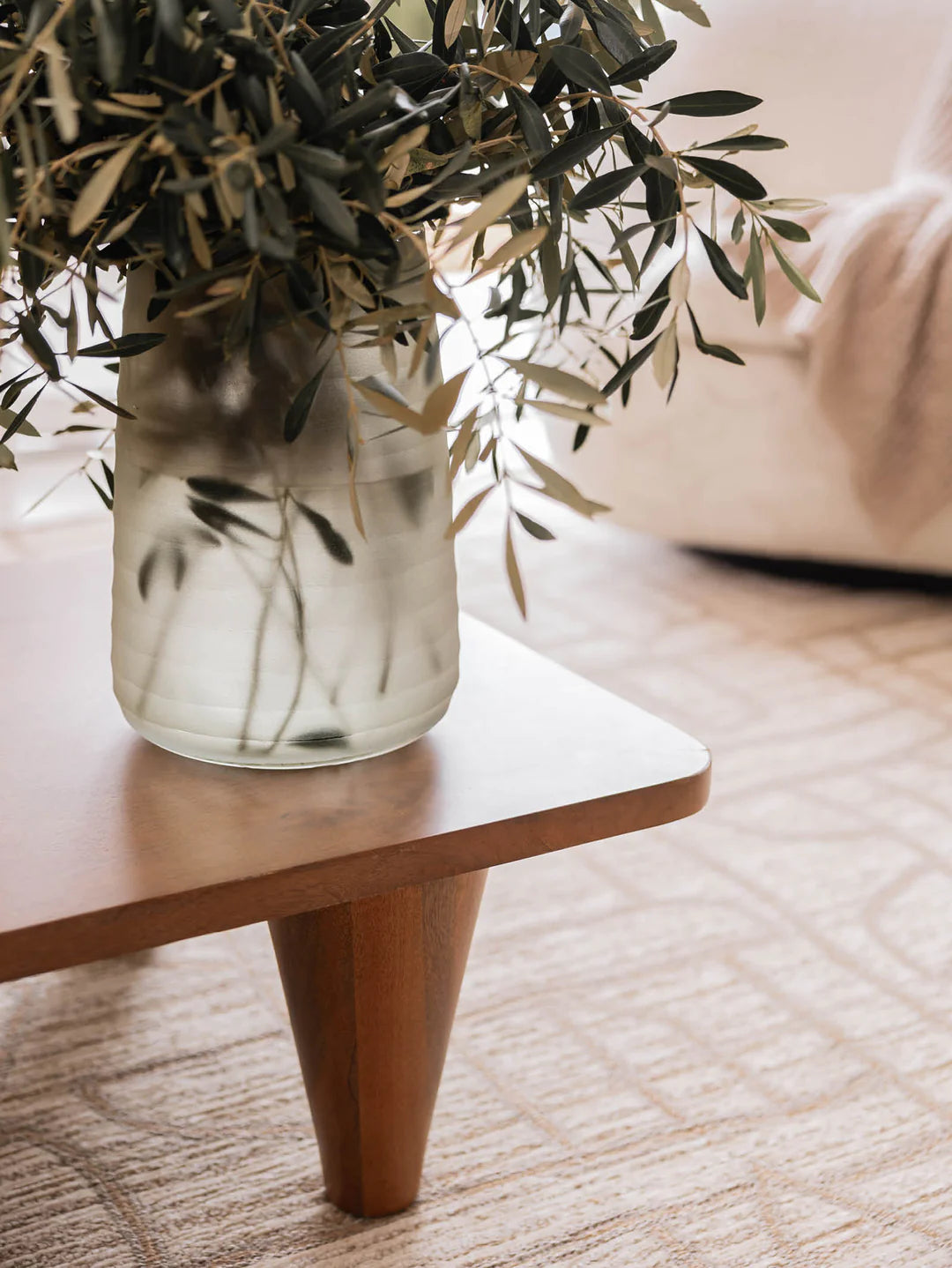 Glacier Glass Vase in Limestone