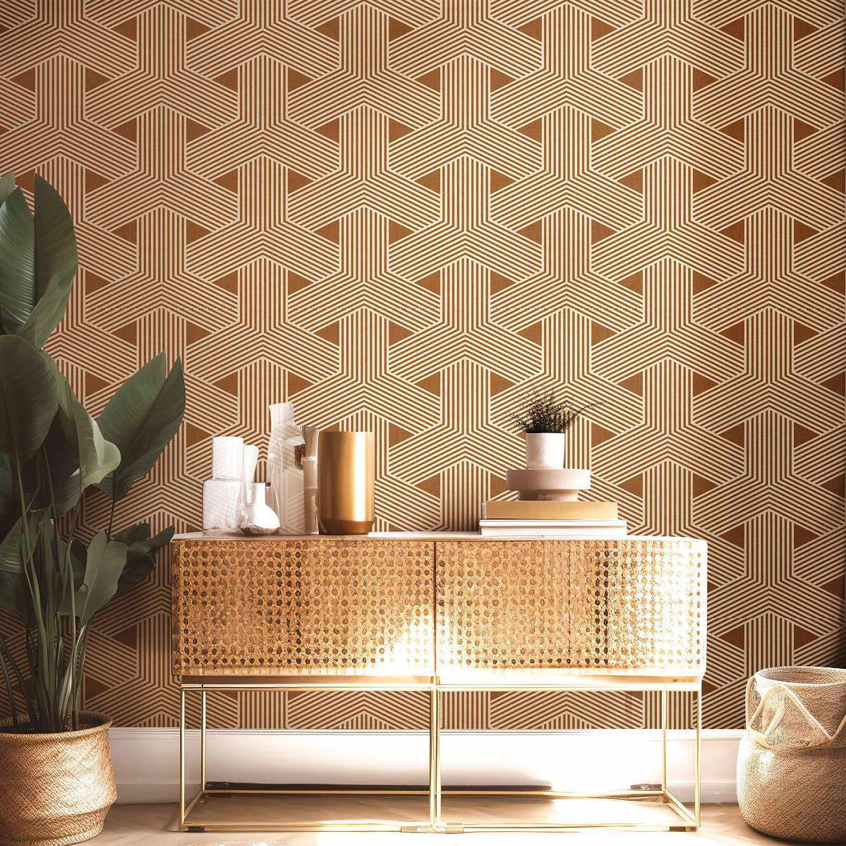 Panelled Wallpaper Woodcut