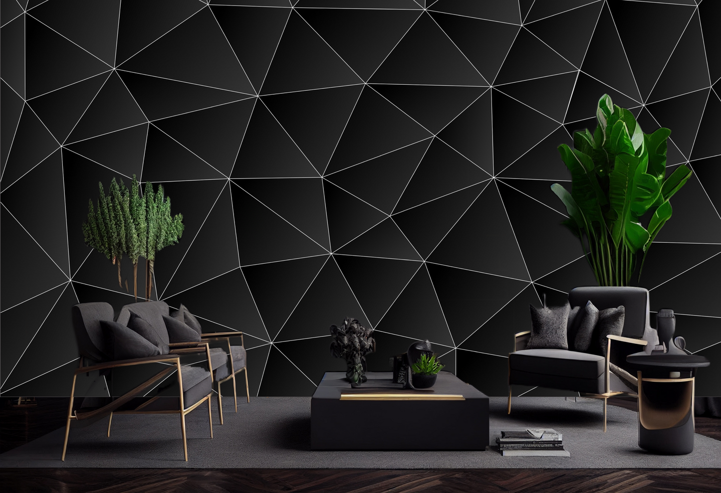 Wallpaper 3D Black Triangle