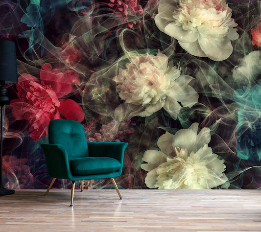 Wallpaper Smokey Floral