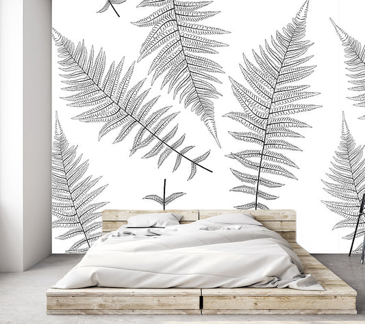 Wallpaper White Fern