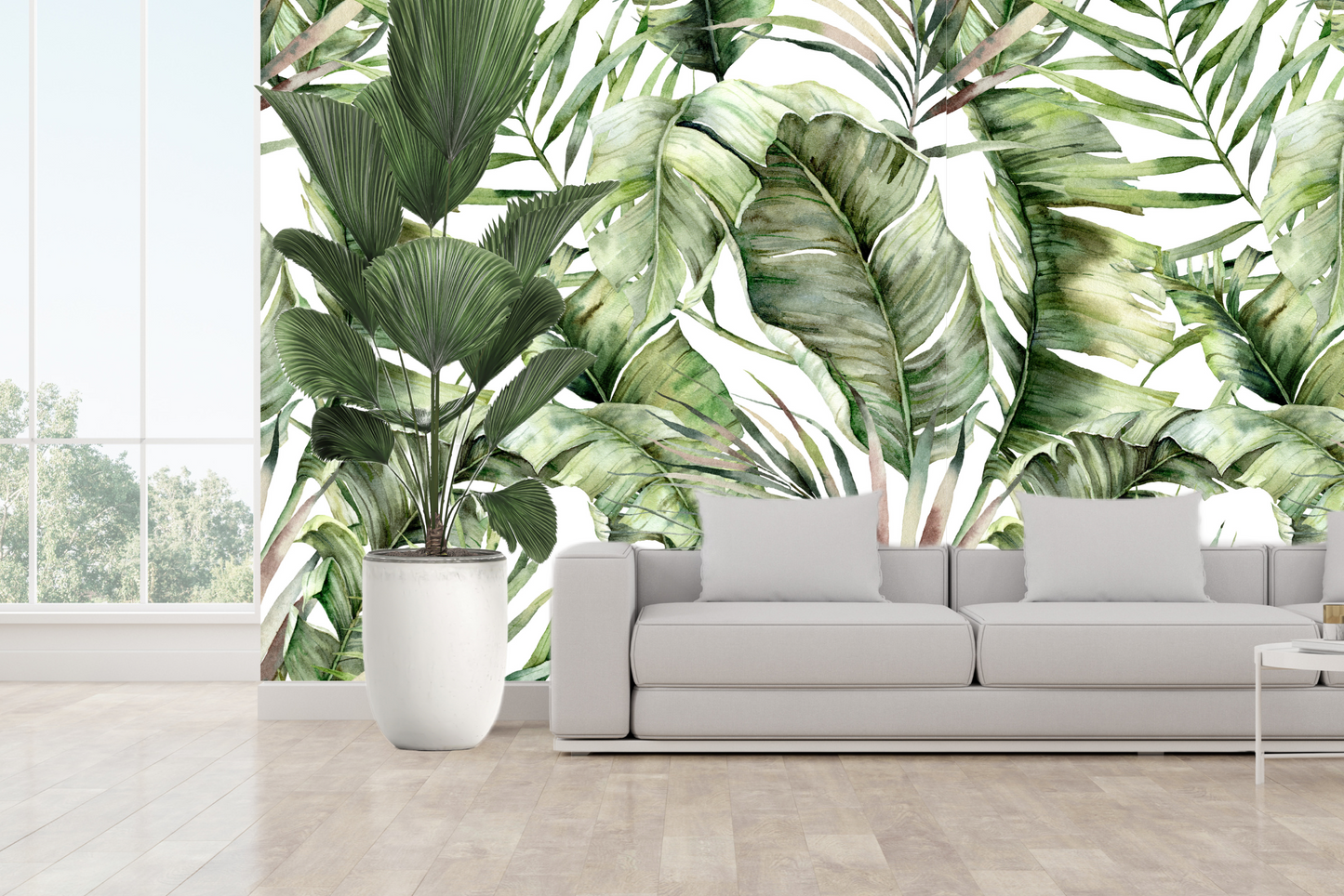 Wallpaper palm leaf