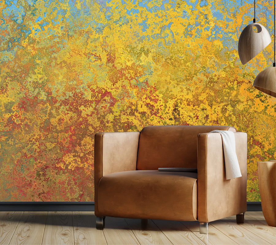 Wallpaper sunset impasto