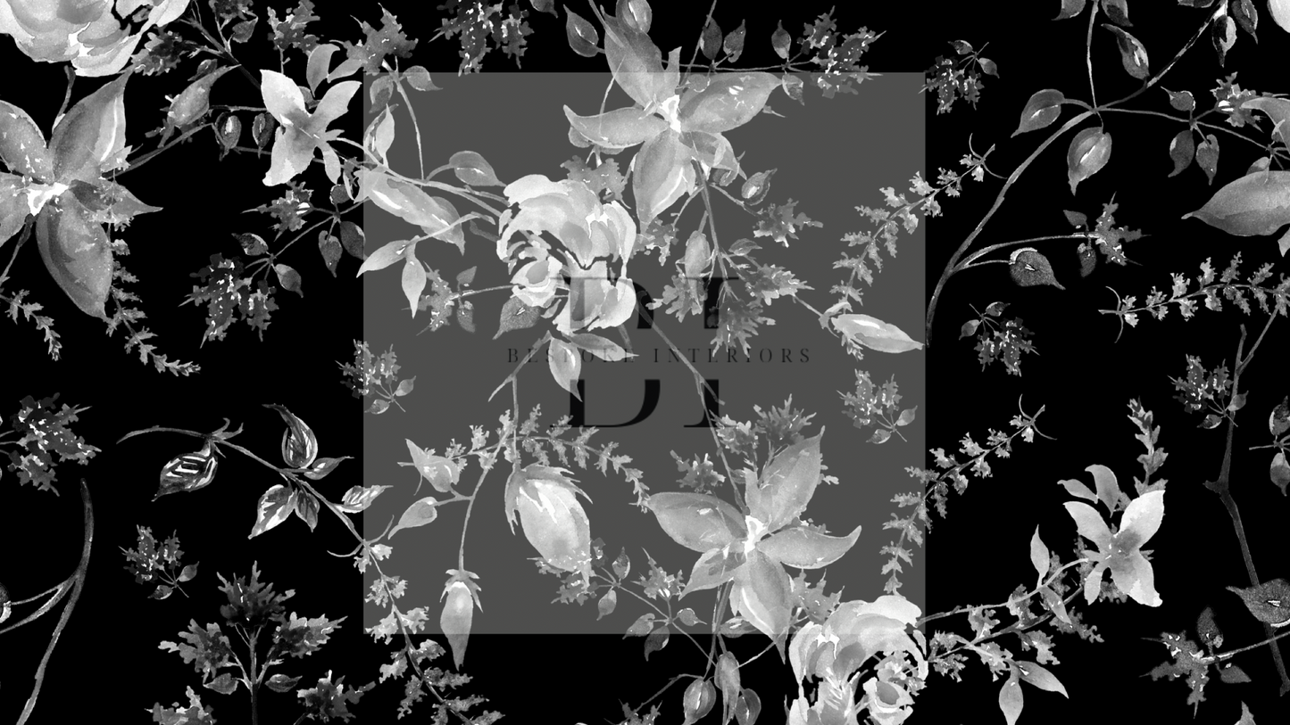 Wallpaper Black Floral