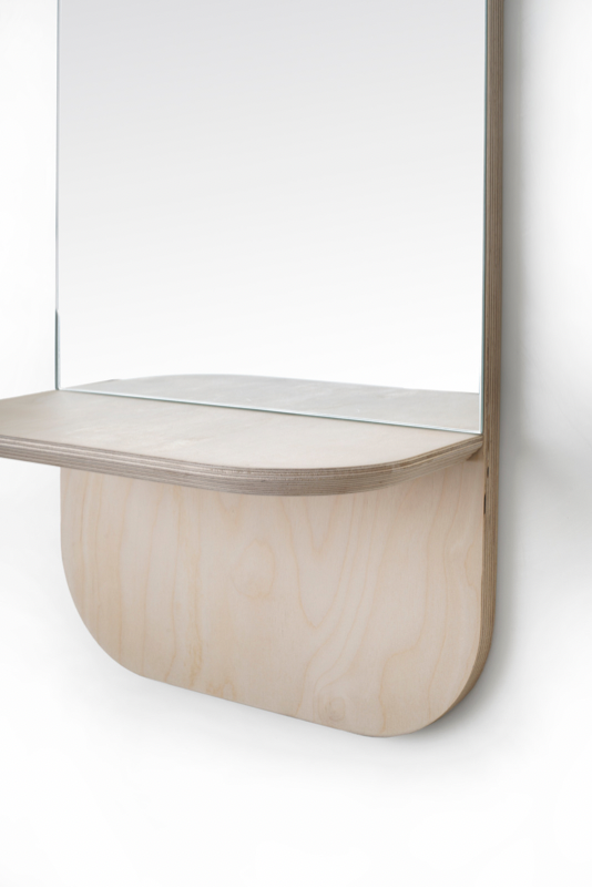 Birch Shelf Mirror Vertical