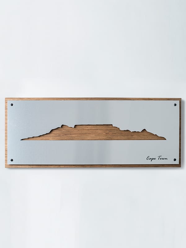 Brushed Aluminium Cape Town Skyline