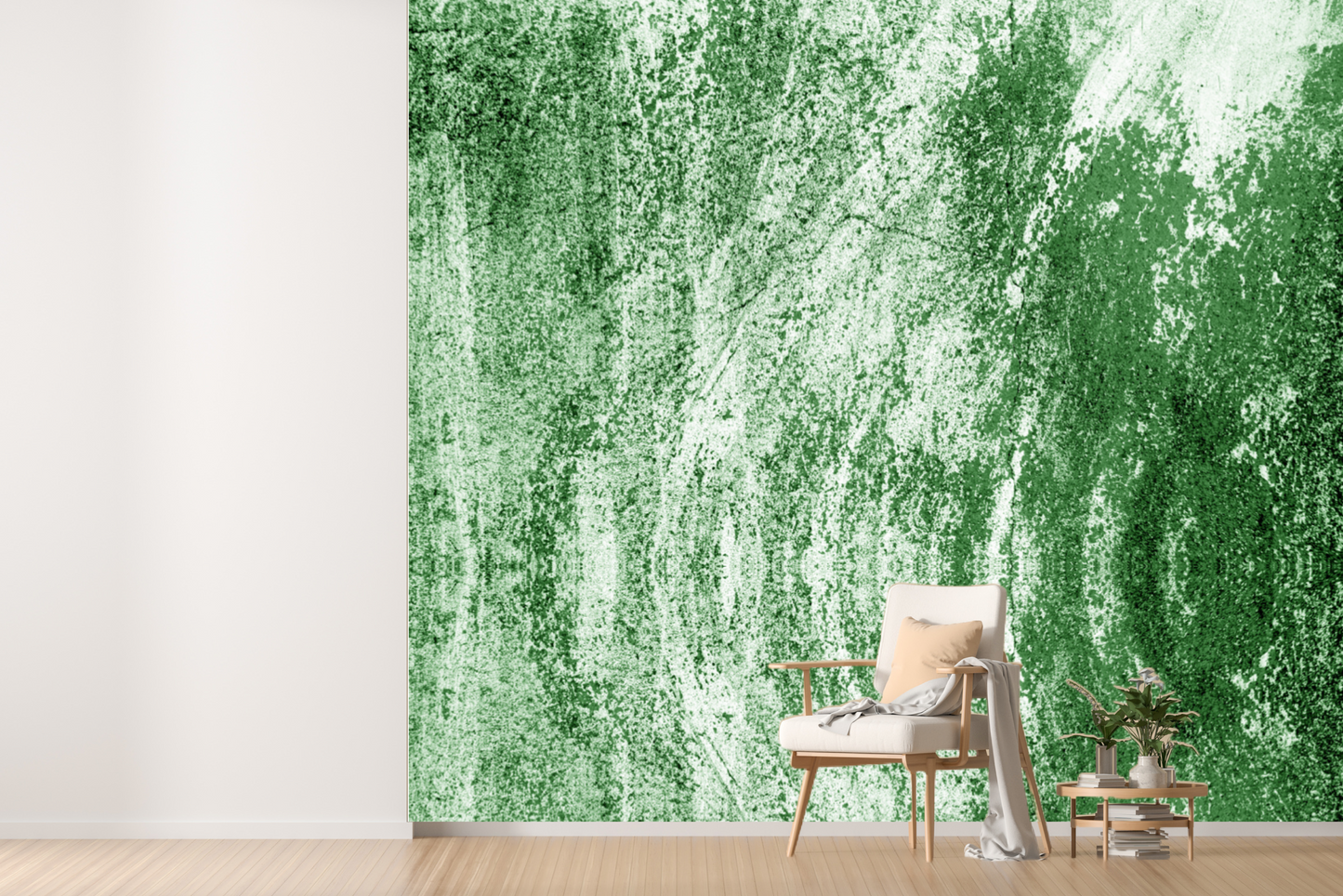 Wallpaper Cement wash green