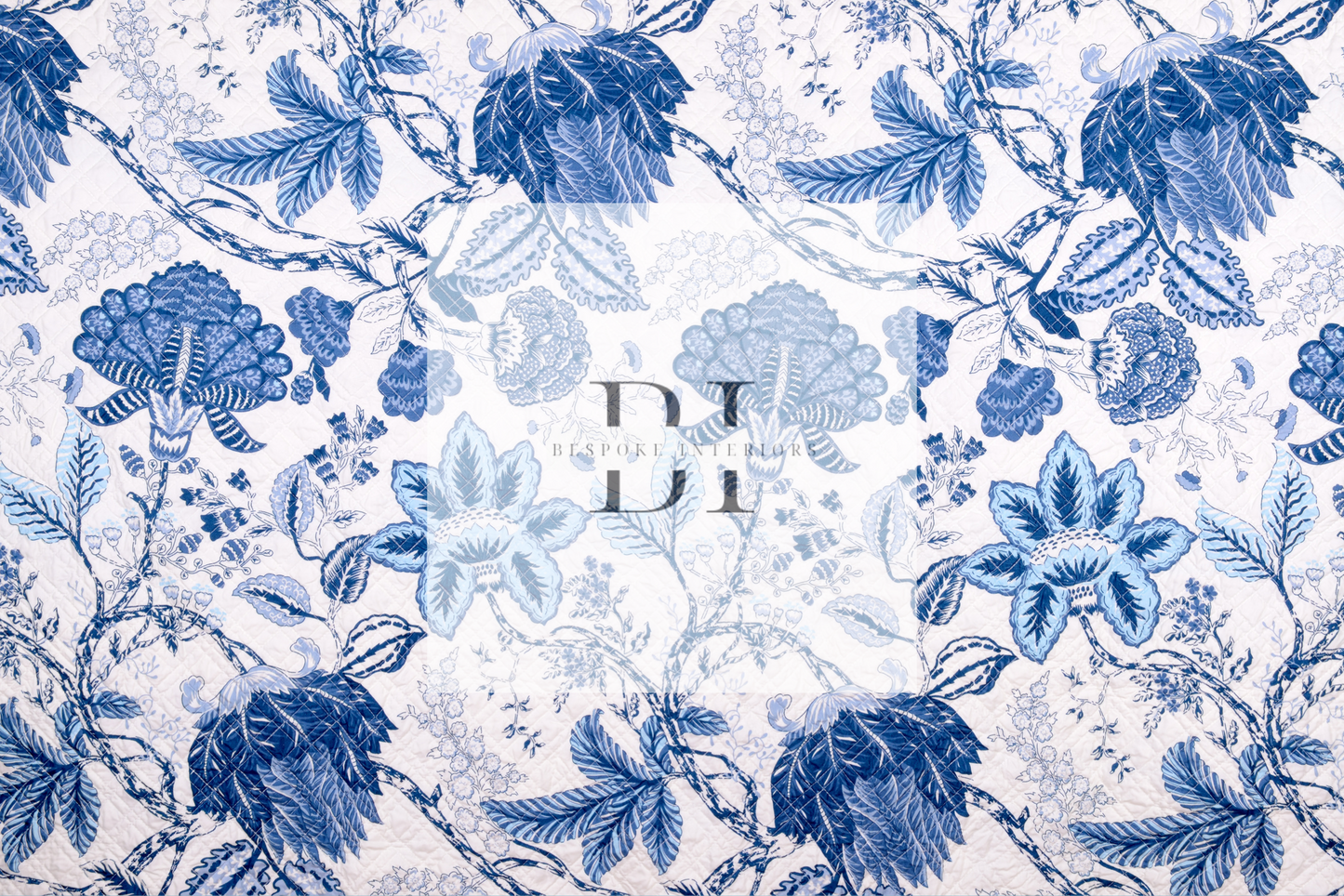 Wallpaper Floral Royal Blue