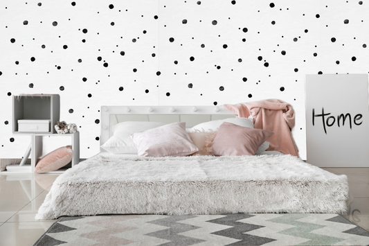 Wallpaper Black splatter dot