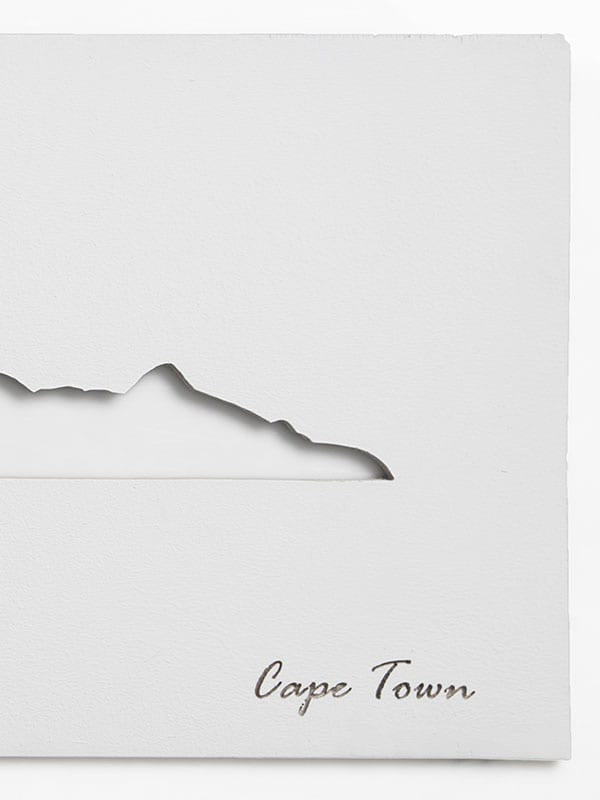 Cape Town Skyline White